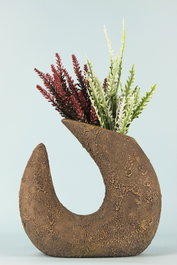 Aberto Design BK002 Maceta Decorativa de Cerámica Marrón